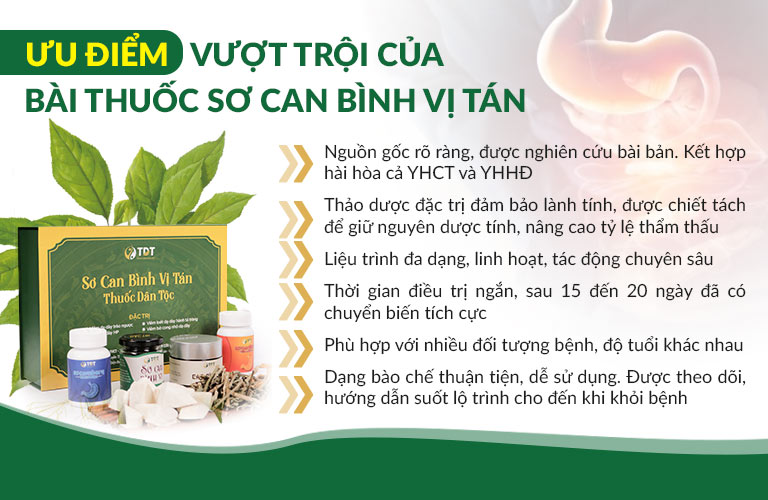 Ưu điểm khác biệt của bài thuốc Sơ can Bình vị tán