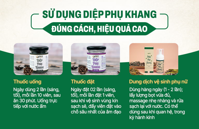 Hướng dẫn sử dụng Diệp Phụ Khang đúng cách, hiệu quả cao