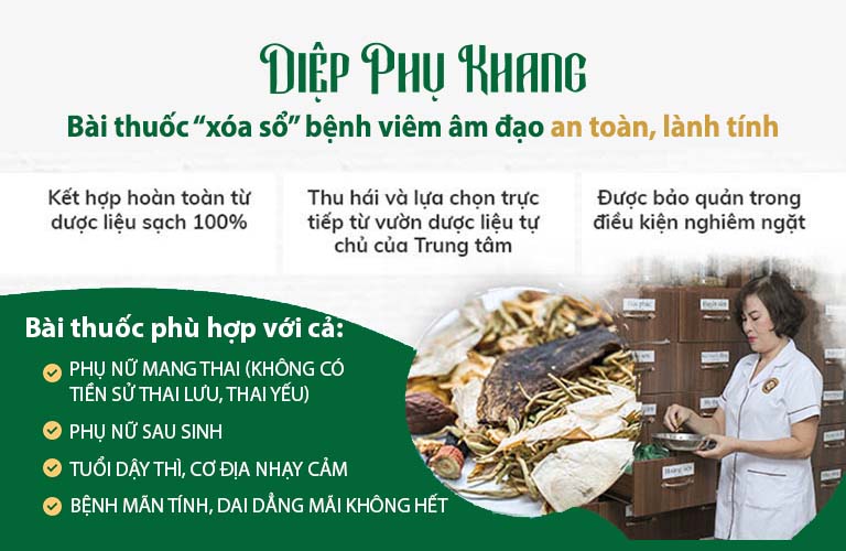 Ưu điểm bài thuốc trong chữa viêm nấm âm đạo