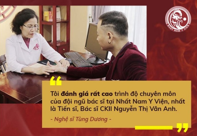 Nghệ sĩ Tùng Dương thăm khám tại Nhất Nam Y Viện