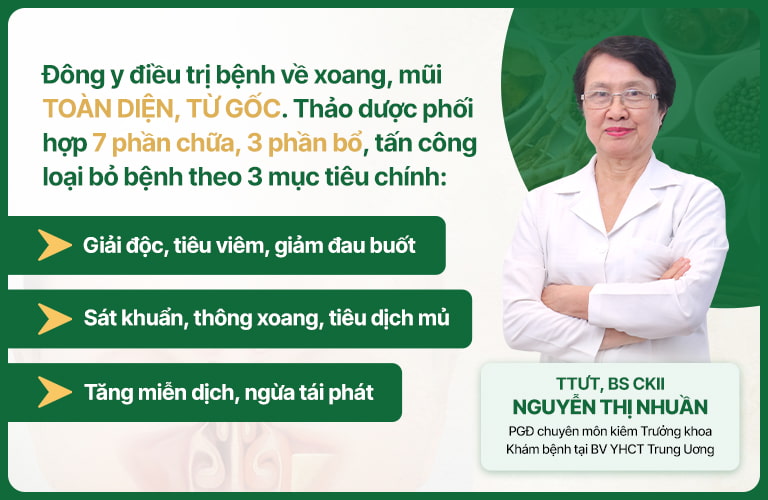 Bài thuốc Thông xoang Khang dược chữa viêm xoang tập trung loại bỏ bệnh theo 3 mũi nhọn