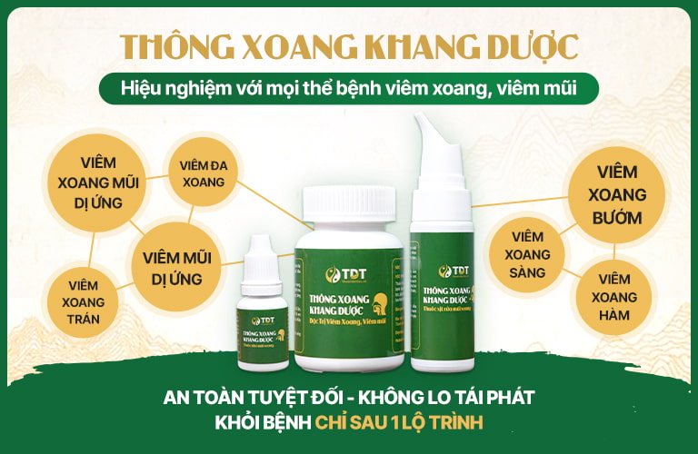 Thông xoang Khang dược là giải pháp trị các thể bệnh viêm xoang từ nhẹ đến nặng