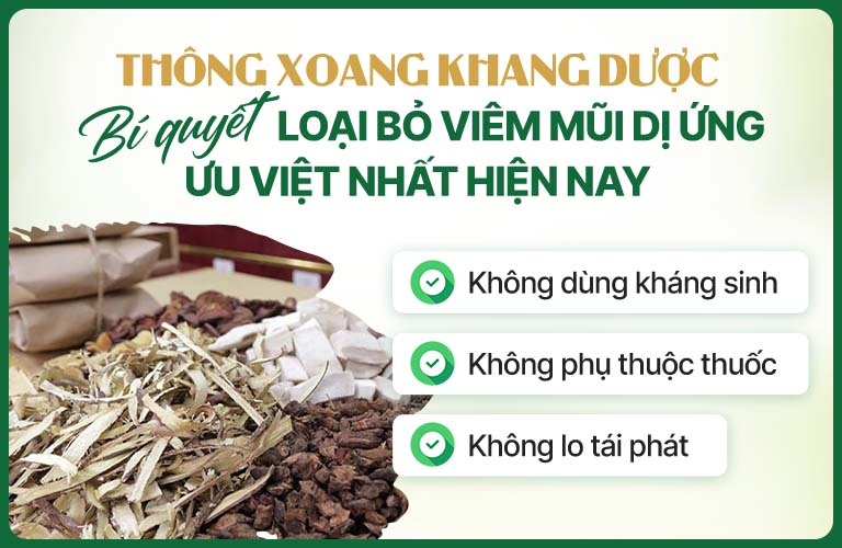 Bài thuốc Thông Xoang Khang Dược đặc trị bệnh viêm mũi dị ứng